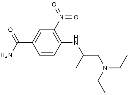 Benzamide, 4-[[2-(diethylamino)-1-methylethyl]amino]-3-nitro- Struktur