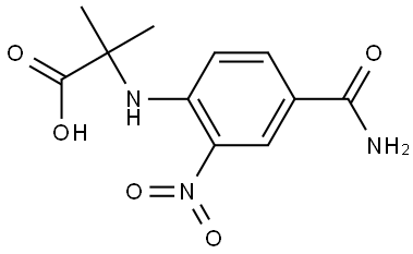 Alanine, N-[4-(aminocarbonyl)-2-nitrophenyl]-2-methyl- Struktur