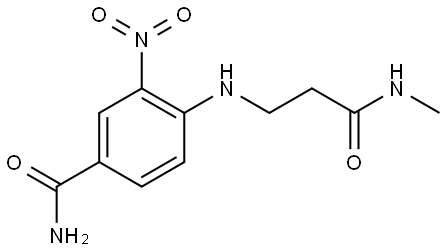Benzamide, 4-[[3-(methylamino)-3-oxopropyl]amino]-3-nitro- Structure