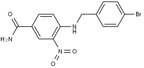Benzamide, 4-[[(4-bromophenyl)methyl]amino]-3-nitro- Struktur