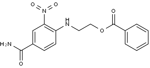Benzamide, 4-[[2-(benzoyloxy)ethyl]amino]-3-nitro- Struktur