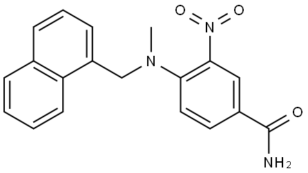 Benzamide, 4-[methyl(1-naphthalenylmethyl)amino]-3-nitro- Struktur