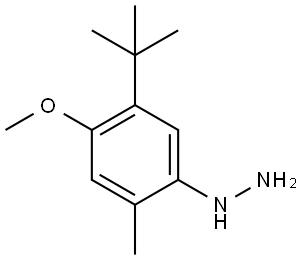 Hydrazine, [5-(1,1-dimethylethyl)-4-methoxy-2-methylphenyl]- Structure