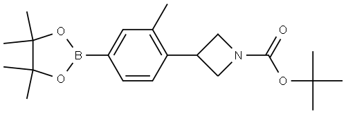 tert-butyl 3-(2-methyl-4-(4,4,5,5-tetramethyl-1,3,2-dioxaborolan-2-yl)phenyl)azetidine-1-carboxylate Struktur