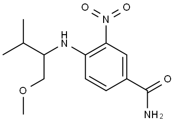 Benzamide, 4-[[1-(methoxymethyl)-2-methylpropyl]amino]-3-nitro- Struktur