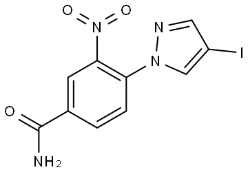 Benzamide, 4-(4-iodo-1H-pyrazol-1-yl)-3-nitro- Struktur