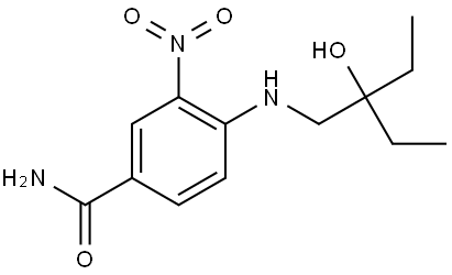 Benzamide, 4-[(2-ethyl-2-hydroxybutyl)amino]-3-nitro- Struktur