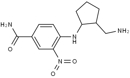 Benzamide, 4-[[2-(aminomethyl)cyclopentyl]amino]-3-nitro- Struktur