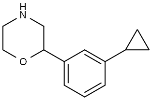 2-(3-cyclopropylphenyl)morpholine Struktur