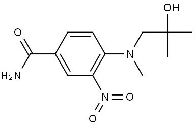 Benzamide, 4-[(2-hydroxy-2-methylpropyl)methylamino]-3-nitro- Struktur