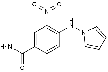 Benzamide, 3-nitro-4-(1H-pyrrol-1-ylamino)- Struktur