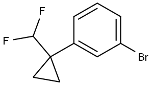 1-Bromo-3-(1-(difluoromethyl)cyclopropyl)benzene Struktur