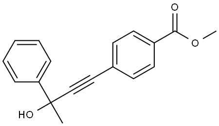 methyl 4-(3-hydroxy-3-phenylbut-1-yn-1-yl)benzoate Struktur