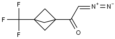 2-Diazo-1-[3-(trifluoromethyl)bicyclo[1.1.1]pent-1-yl]ethanone Structure