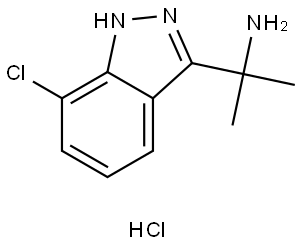 2-(7-氯-1H-吲唑-3-基)丙-2-胺盐酸盐, 1926191-09-4, 结构式