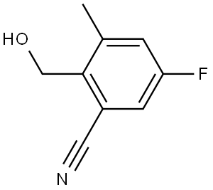 5-Fluoro-2-(hydroxymethyl)-3-methylbenzonitrile Struktur