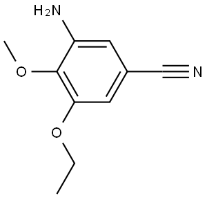 3-Amino-5-ethoxy-4-methoxybenzonitrile Struktur
