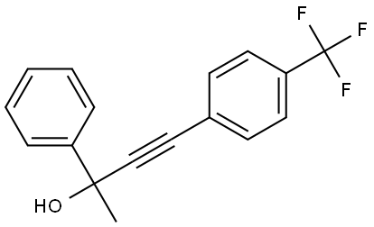 2-phenyl-4-(4-(trifluoromethyl)phenyl)but-3-yn-2-ol Struktur