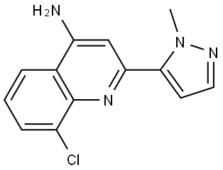 8-Chloro-2-(1-methyl-1H-pyrazol-5-yl)quinolin-4-amine Struktur
