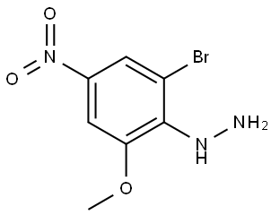 Hydrazine, (2-bromo-6-methoxy-4-nitrophenyl)- Struktur