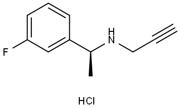 N-[(1S)-1-(3-Fluorophenyl)ethyl]prop-2-yn-1-amine hydrochloride Struktur