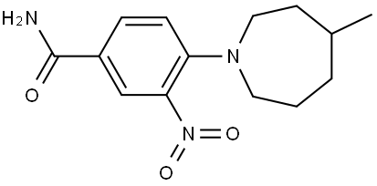 Benzamide, 4-(hexahydro-4-methyl-1H-azepin-1-yl)-3-nitro- Struktur