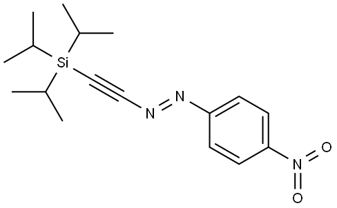 (1E)-1-(4-Nitrophenyl)-2-[2-[tris(1-methylethyl)silyl]ethynyl]diazene Struktur