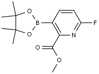 methyl 6-fluoro-3-(4,4,5,5-tetramethyl-1,3,2-dioxaborolan-2-yl)picolinate Struktur