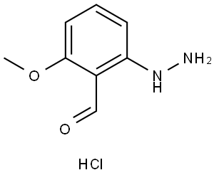 Benzaldehyde, 2-hydrazinyl-6-methoxy-, hydrochloride (1:1) Structure