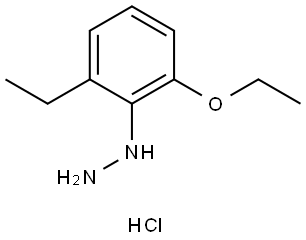 Hydrazine, (2-ethoxy-6-ethylphenyl)-, hydrochloride (1:1) Structure