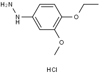 Hydrazine, (4-ethoxy-3-methoxyphenyl)-, hydrochloride (1:1) Struktur