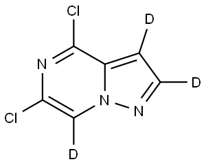 4,6-dichloropyrazolo[1,5-a]pyrazine-2,3,7-d3 Struktur