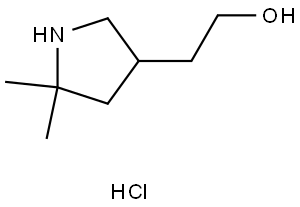2-(5,5-Dimethylpyrrolidin-3-yl)ethan-1-ol hydrochloride Struktur