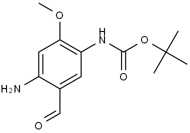 tert-butyl (4-amino-5-formyl-2-methoxyphenyl)carbamate Struktur