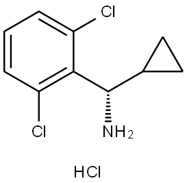 (S)-Cyclopropyl(2,6-dichlorophenyl)methanamine hydrochloride Struktur