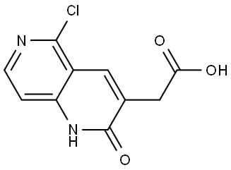2-(5-Chloro-2-oxo-1,2-dihydro-1,6-naphthyridin-3-yl)acetic acid Struktur