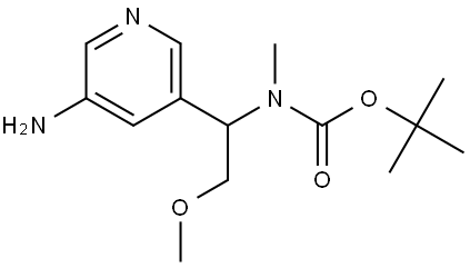 tert-Butyl (1-(5-aminopyridin-3-yl)-2-methoxyethyl)(methyl)carbamate Struktur