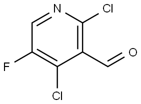 2,4-Dichloro-5-fluoronicotinaldehyde Struktur