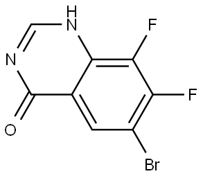 6-溴-7,8-二氟喹唑啉-4(3H)-酮, 3083668-07-6, 结构式