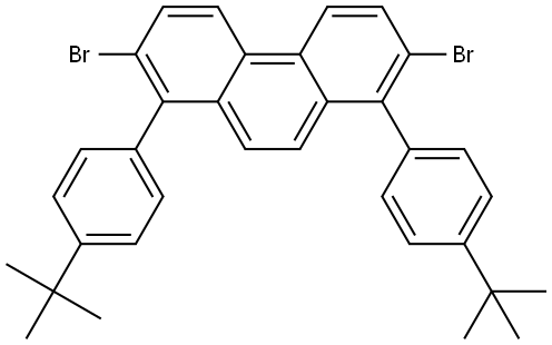 Phenanthrene, 2,7-dibromo-1,8-bis[4-(1,1-dimethylethyl)phenyl]- Struktur