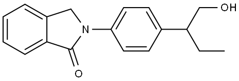 2-[4-(1-hydroxybutan-2-yl)phenyl]-3H-isoindol-1-one Struktur