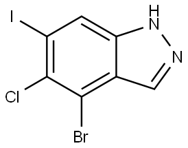 4-Bromo-5-chloro-6-iodo-1H-indazole Struktur