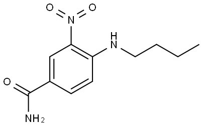 Benzamide, 4-(butylamino)-3-nitro- Struktur