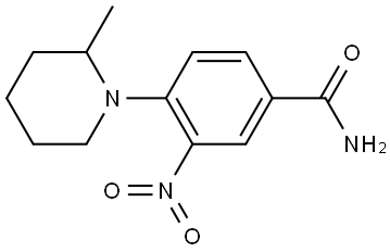 Benzamide, 4-(2-methyl-1-piperidinyl)-3-nitro- Struktur