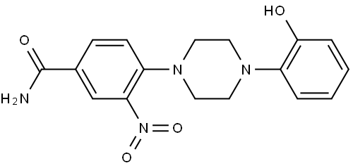Benzamide, 4-[4-(2-hydroxyphenyl)-1-piperazinyl]-3-nitro- Struktur