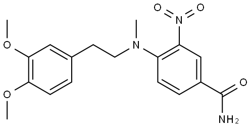 Benzamide, 4-[[2-(3,4-dimethoxyphenyl)ethyl]methylamino]-3-nitro- Struktur
