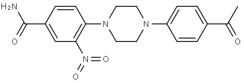 Benzamide, 4-[4-(4-acetylphenyl)-1-piperazinyl]-3-nitro- Struktur