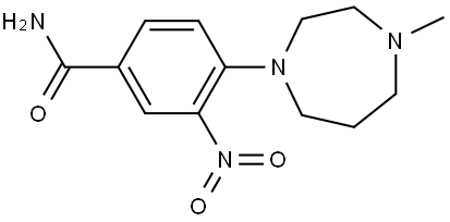 Benzamide, 4-(hexahydro-4-methyl-1H-1,4-diazepin-1-yl)-3-nitro- Struktur