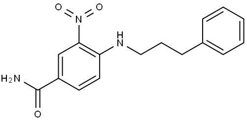 Benzamide, 3-nitro-4-[(3-phenylpropyl)amino]- Struktur