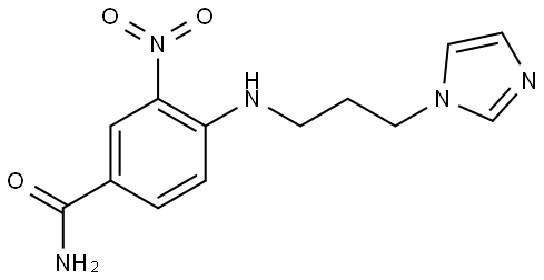 Benzamide, 4-[[3-(1H-imidazol-1-yl)propyl]amino]-3-nitro- Struktur